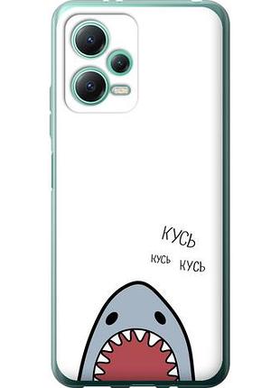 Чехол на xiaomi poco x5 5g акула из силикона fch_0164164