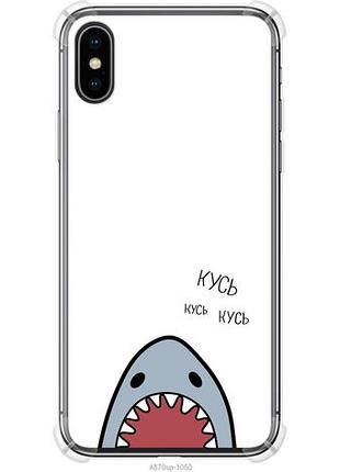 Чехол на iphone x акула из силикона fch_0164147