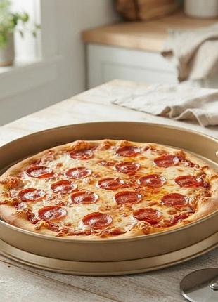 Форма для піци двостороння pizza ø36,5×5 см металева
