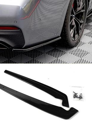 Бмв g30 боковые накладки на задний бампер сплиттера (лезвия) bmw g30 g31 элероны заднего бампера