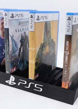 Органайзер для дисков ps5 с логотипом на 15 слотов