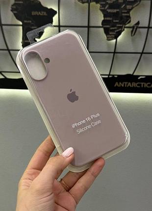 Чохол silicone case чохол з мікрофіброю для iphone 16 plus,чохол-накладка для айфон 16 plus (lavander)