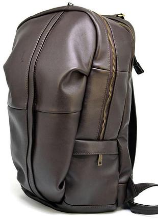 Мужской рюкзак из натуральной кожи коричневый gc-7340-3md tarwa nai