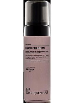 Мус-дефайнер для об'єму previa curlfriends luscious curls foam 150 мл