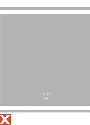 Зеркало настенное rix mirra mr05-80x80, (с led-подсветкой, регулятором яркости, антизапотевание)