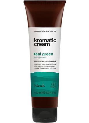 Живильна тонувальна маска смарагдовий nook kromatic cream nourishing color mask teal green 150 мл