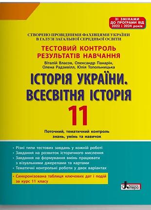 Віталій власов, олександр панарін - тестовий контроль результатів навчання. історія україни. всесвітня історія 11 клас (2025)