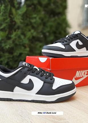 Nike sb dunk low white black белые с черным