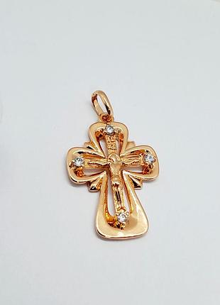 Крестик медзолото fallon jewelry po. 3,2 см / 1,2 см