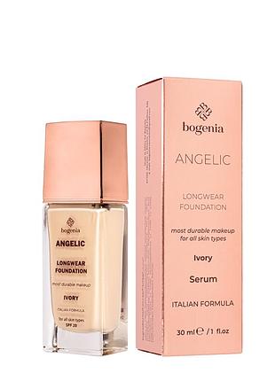 Стійка тональна база для обличчя bogenia angelic longwear foundation bg605 30 мл, 002 ivory