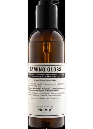 Незмивний блиск для приборкання волосся previa almond&linseed oil 200 мл