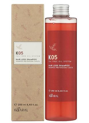Шампунь проти випадіння волосся kaaral к05 anti hair loss shampoo 250 мл