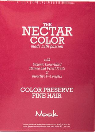 Шампунь "стійкість кольору" для тонкого та нормального волосся nook the nectar color 10 мл