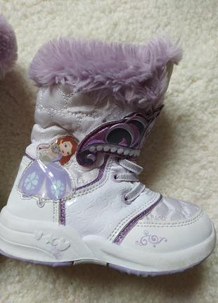 Сапоги детские сапожки для девочки принцесса софия , princess sofia, детская обувь2 фото