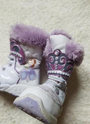 Сапоги детские сапожки для девочки принцесса софия , princess sofia, детская обувь3 фото
