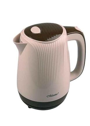 Электрочайник 1850-2200вт 1,7л mr-042-beige (диск.,подсв.) тм maestro