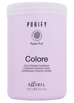 Крем-кондиціонер для фарбованого волосся з екстрактом маракуйя kaaral colore conditioner 1000 мл