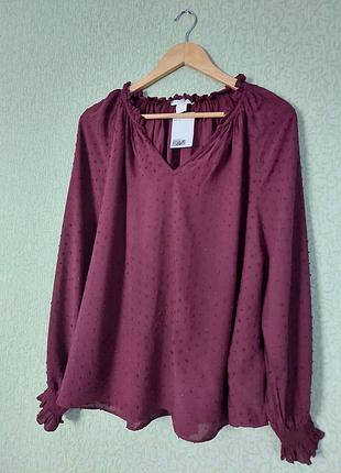 Блузка из вискозы h&amp;m бордового цвета