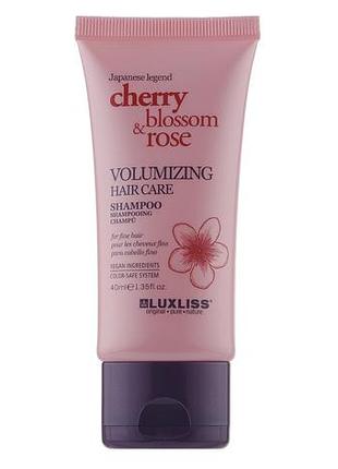 Шампунь для об'єму luxliss volumizing hair care shampoo 40 мл