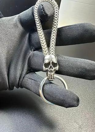 Брелок из нержавеющей стали череп