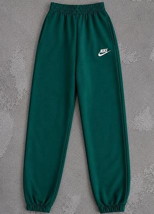 Штаны nike изумрудные, спортивные штаны найк на каждый день, джоггеры с манжетами для мужчин l