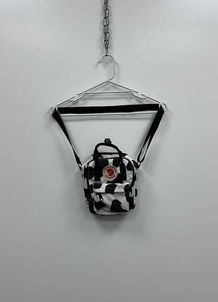 Сумка месенджер fjallraven kanken sling messenger bag black/white