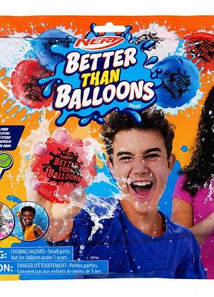 Набір водних капсул nerf better than balloons 168 шт. з насадкою для шланга hasbro
