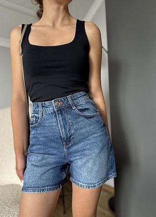 Джинсові шорти zara mom