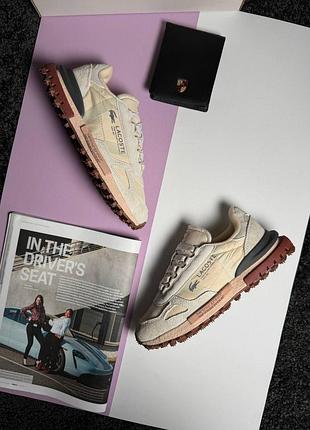 Женские кроссовки lacoste elite active beige