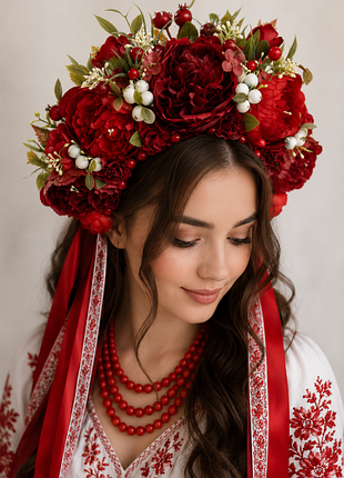 Пышный цветочный венчик, украинский венчик