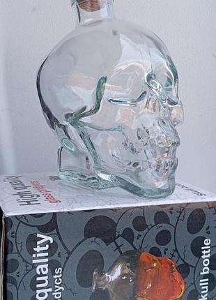 Скляний графін crystal head у вигляді черепа, у коробці, 350 мл.