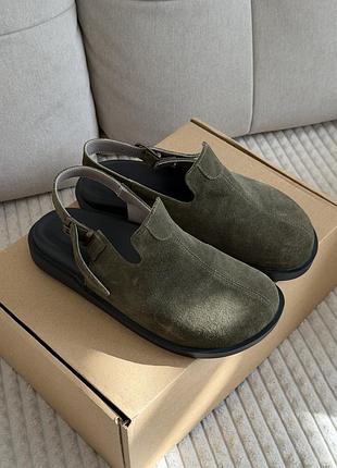 Клоги artell shoes колір оливковий розмір 39