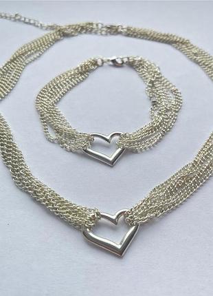 Колье+браслет в стиле tiffany