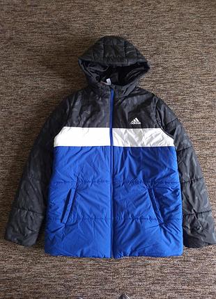 Теплая куртка adidas colorblocked padded указан размер 15-16 лет, рост 176