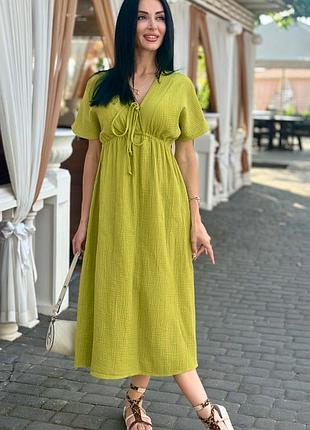 💚довга муслінова сукня