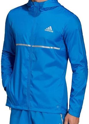 Беговая ветровка adidas own the run blue rush/reflective hb7426