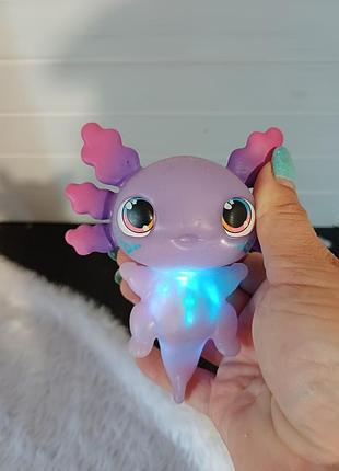 Інтерактивна іграшка для купання у ванній аксолотль animagic lets glo axolotl bubble reef goliath
