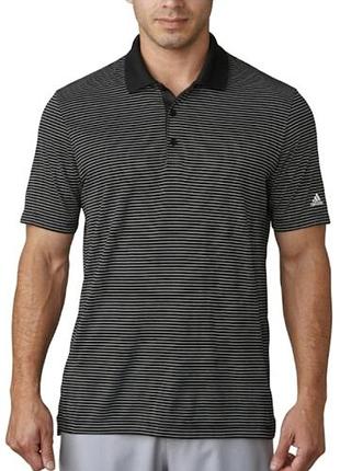 Футболка поло спортивная в мелкую полоску adidas climalite m