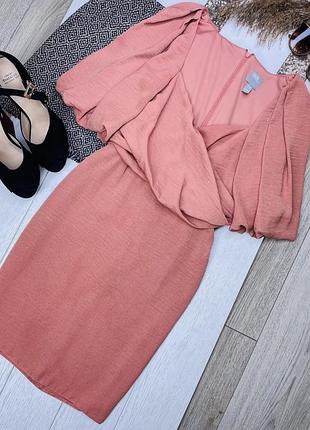 Літня сукня asos s коротке плаття на запах рожева сукня футляр плаття з об’ємними рукавами