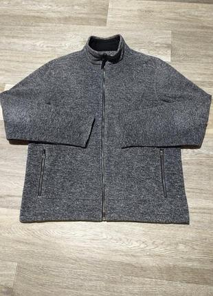 Мужская серая флисовая толстовка на молнии north coast m&s размер l