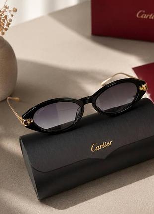 Окуляри cartier чорні з золото гарна форма