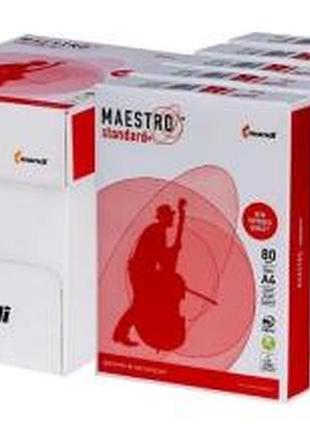 Ящик офісного паперу а4 maestro standart 80г/м2 500л клас b 5 пачок a4.80.maestro.standart.plus.box