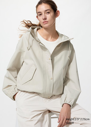 Коротка парка з бавовняної суміші uniqlo