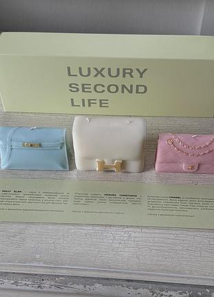 Набір свічок у формі брендових сумок hermes на chanel