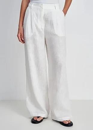 Льняные штаны h&m