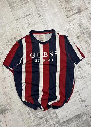 Guess вінтажна футболка в смужку est. 1981, розмір s