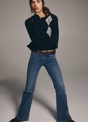 42/10/м-l h&amp;m новые фирменные женские джинсы клеш flared low jeans