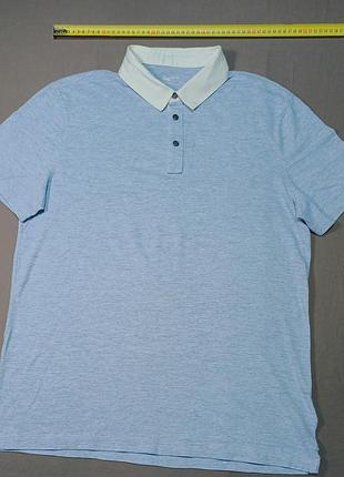 Плечи 47 см gap синее серое легкое поло size xl 100% cotton made in cambodia