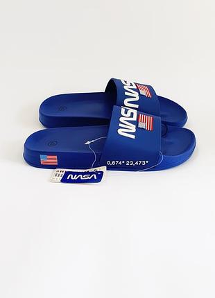 Шлепанцы мужские nasa 42 27.5 см 8 uk синие