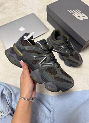 Стильные женские кроссовки new balance 9060 grey brown